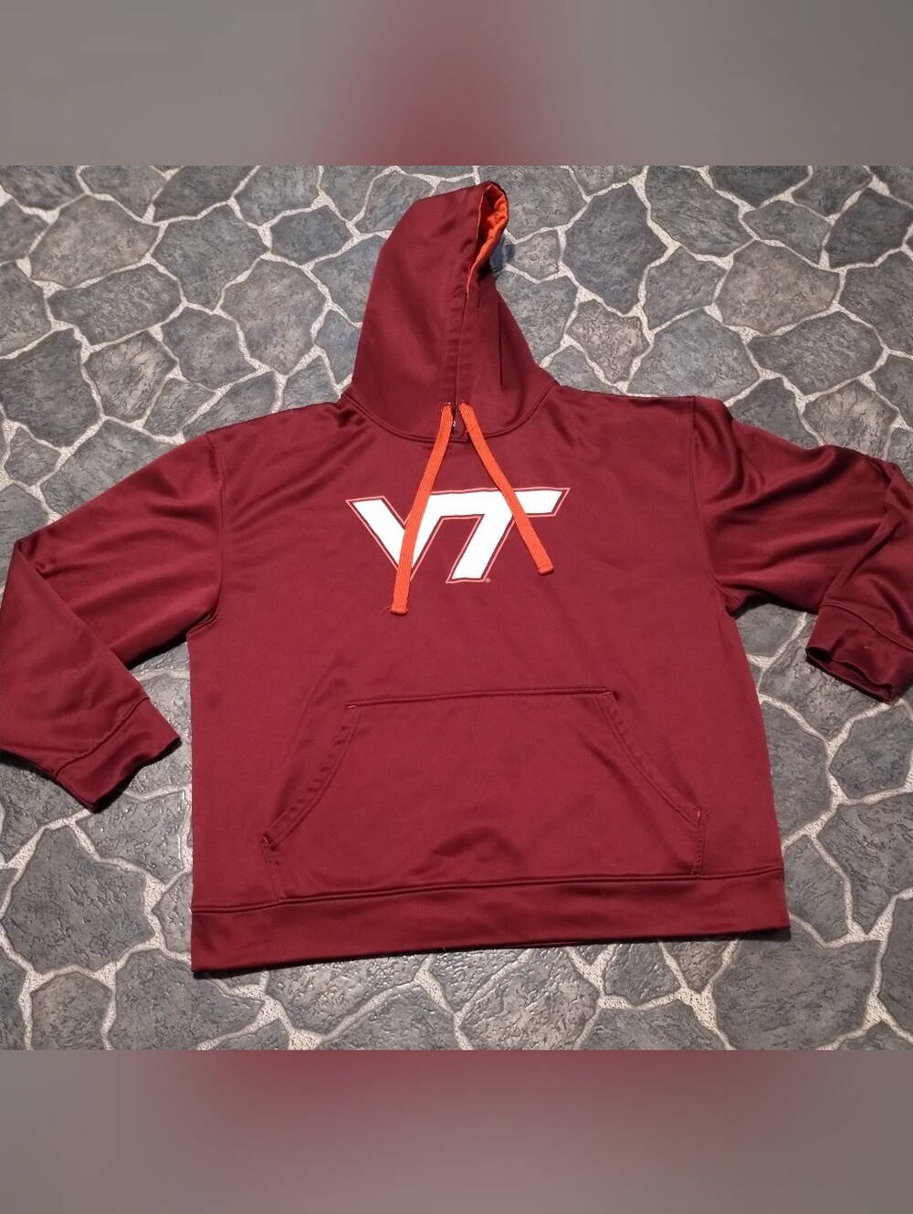 Virginia Tech Section 101 Majestic mens thick pullover hoodie Size XL